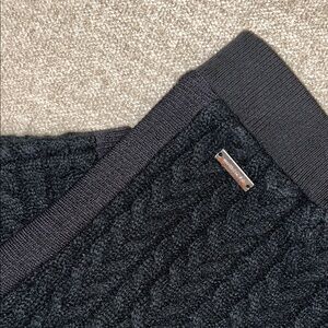 Maniere De Voir Black Knit Pencil Skirt